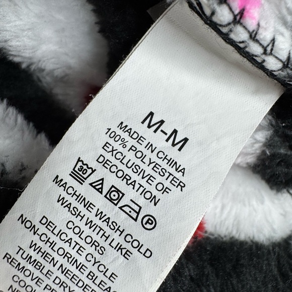 Kate Spade Striped Black and White Robe with Pink Dots Size M - Picture 7 of 9